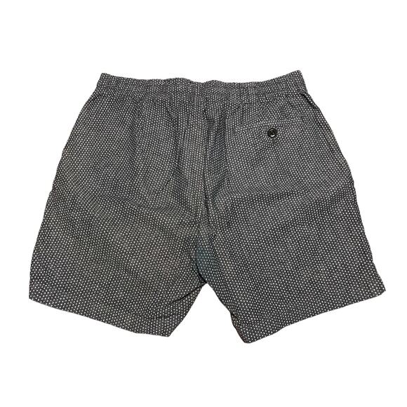 VTG J. Crew New York Pull On Drawstring Shorts SZ Navy Blue White Dots Preppy - Picture 3 of 7